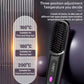 Mifanstech Cordless Hair Straightener, Ceramic Mini Hair Straightener Brush, Anti-scald Brush Teeth, Temperature Control and LED Display for Women,white