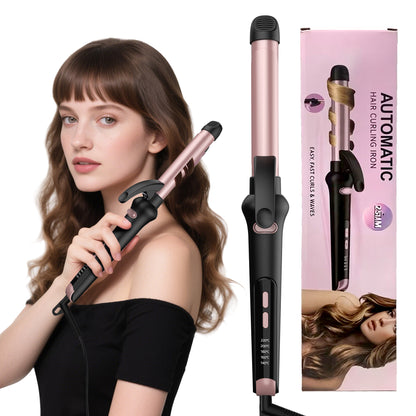 Mifanstech 1 Inch Negative Ion Curling Iron, Ceramic Auto-Rotating Curling Iron, 5 Heat Adjustments, Quick Heat Up for Long Lasting Styles